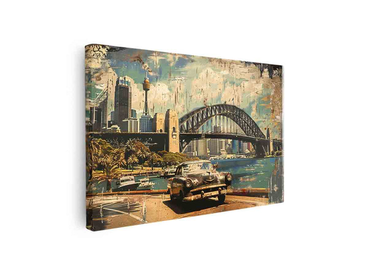 Sydney  Vintage Art canvas Print