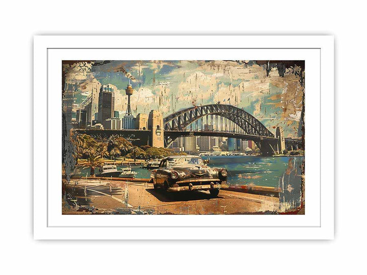 Sydney  Vintage Art framed Print