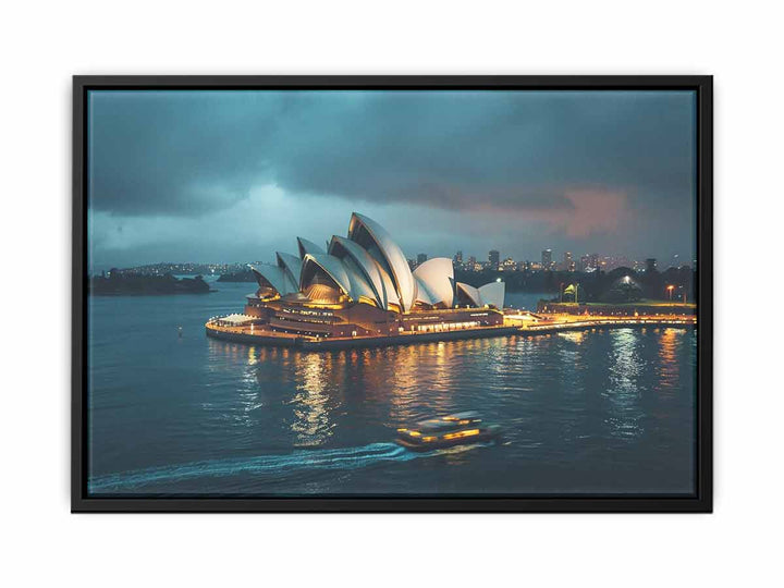 Opera House Black and  white Art canvas Print