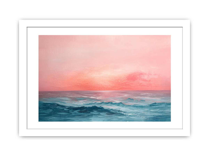 Pink Sunrise Sea- Art framed Print