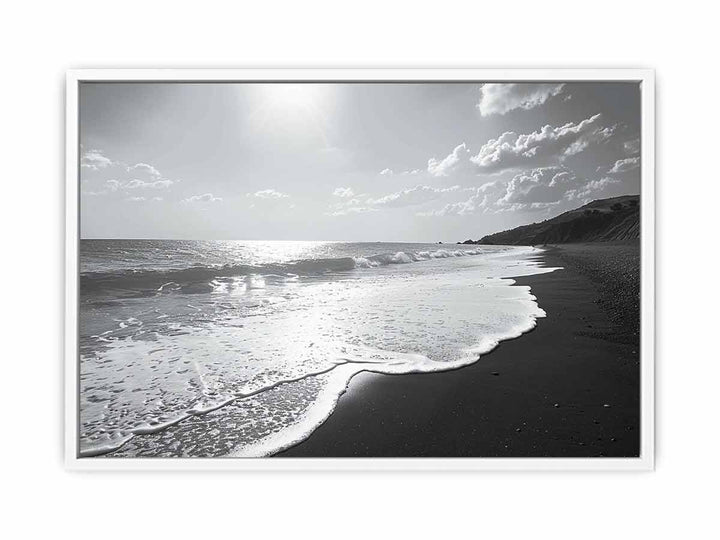 Black and white  Beach Art Painting