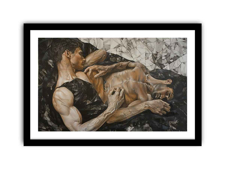 Homoerotic Painting framed Print