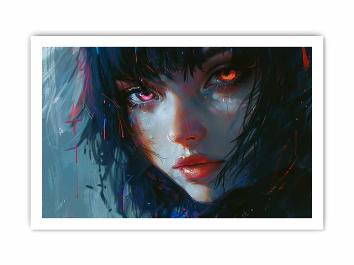 Anime Charactor Painitng framed Print