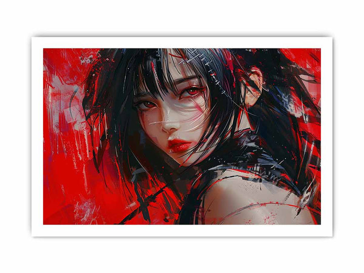 Anime Charactor Art  framed Print