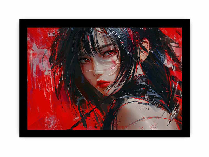 Anime Charactor Art  framed Print