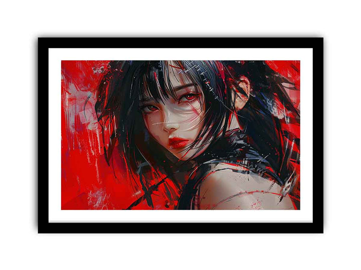 Anime Charactor Art  framed Print