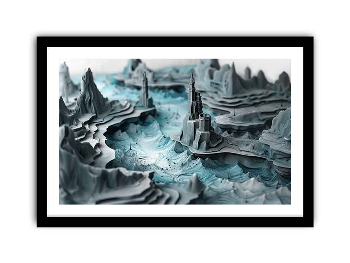 3D Painting framed Print