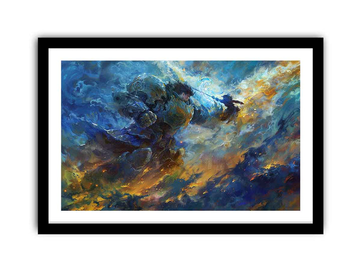 In the Sky Art framed Print