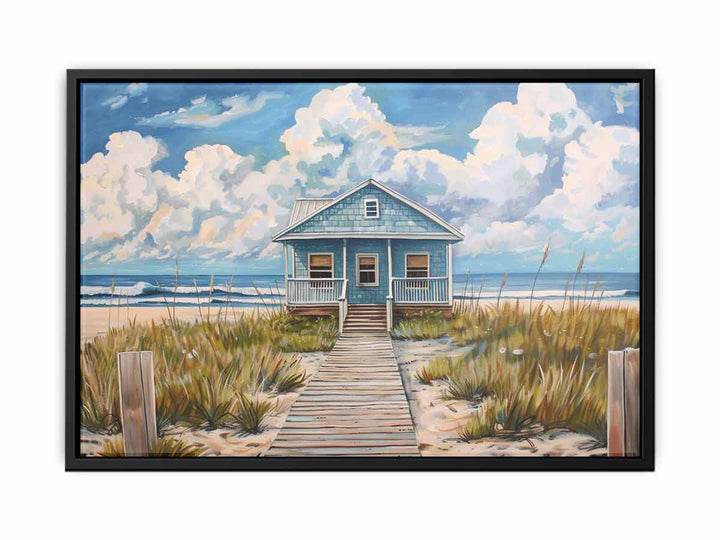 Beach House  Art canvas Print