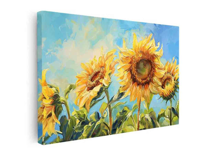 Summer Sunflowers Art canvas Print