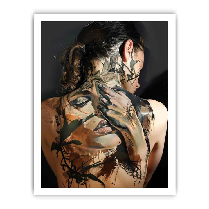 Female Body Art framed Print