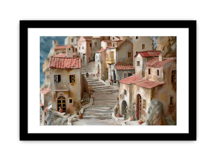 The Greek Village Art framed Print