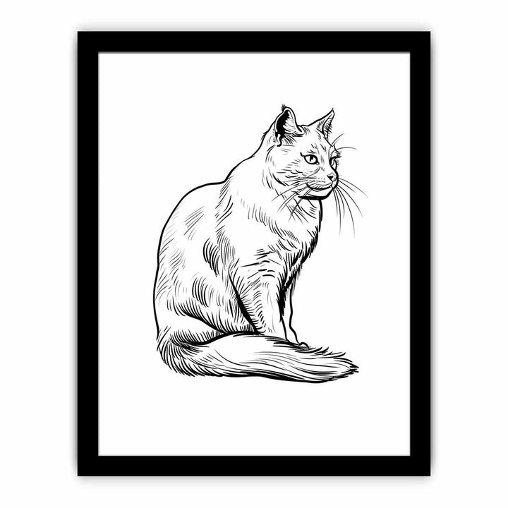 Colour me  Cat framed Print