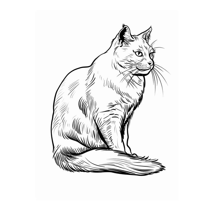 Colour me Cat Art Print