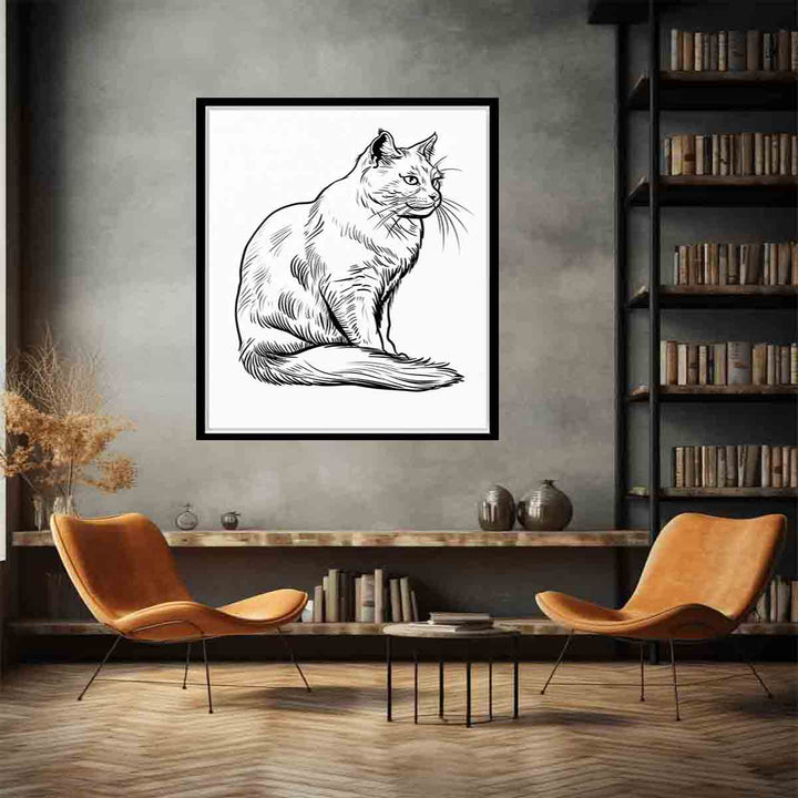 Colour me Cat Art Print