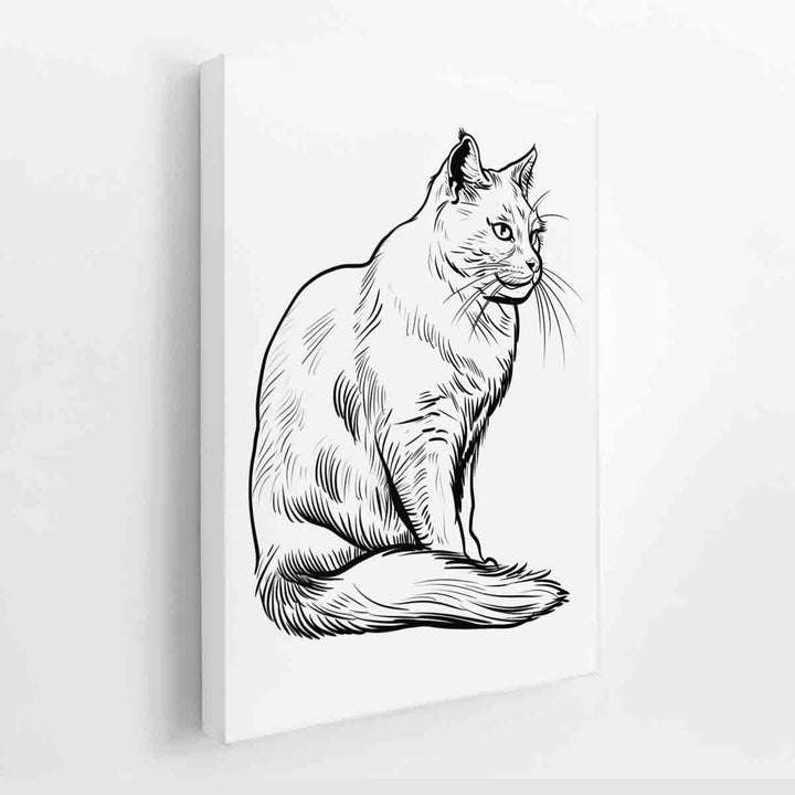 Colour me  Cat canvas Print