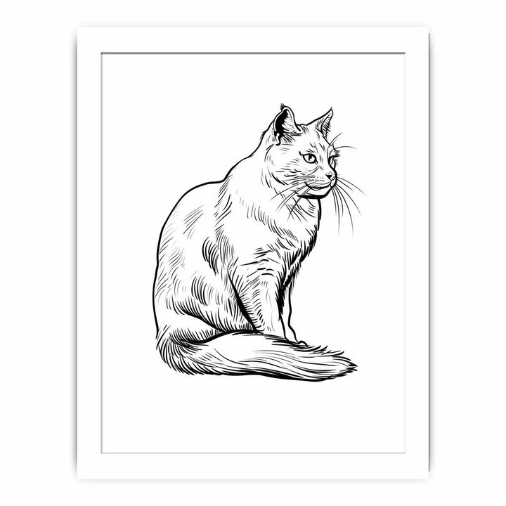 Colour me  Cat framed Print