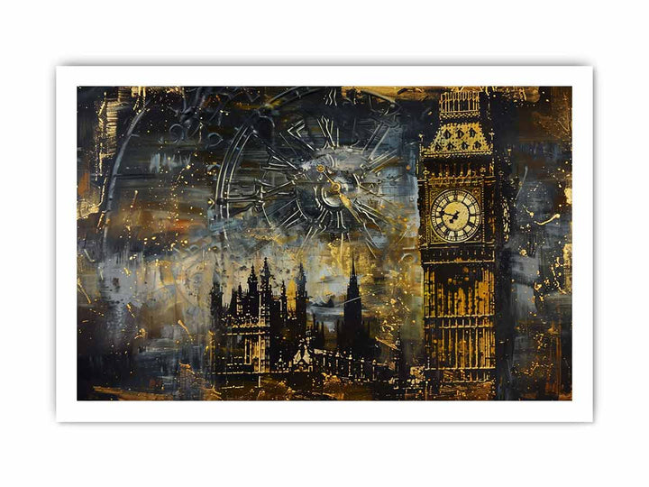 London  Clock Painting framed Print