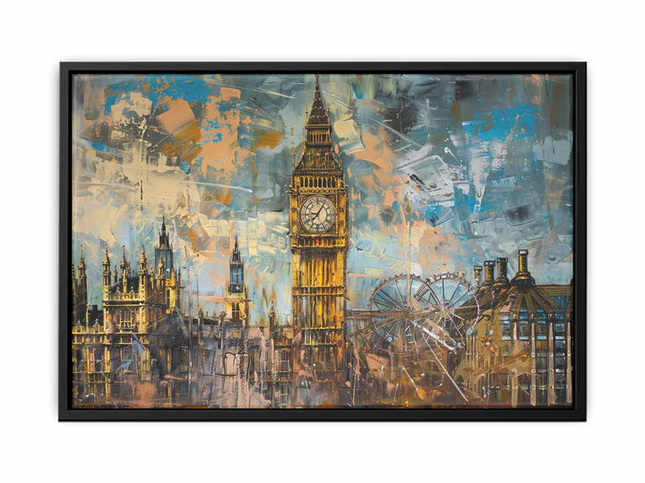 London Clock Art canvas Print