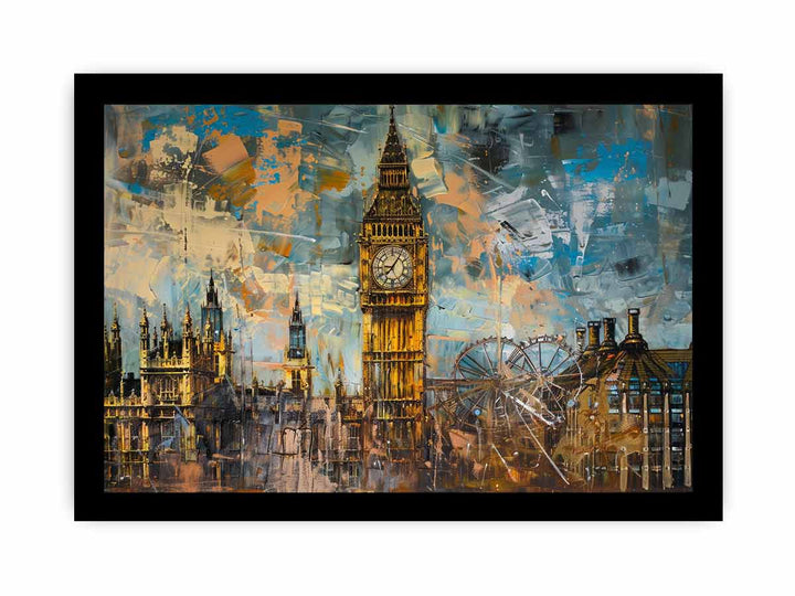 London Clock Art framed Print