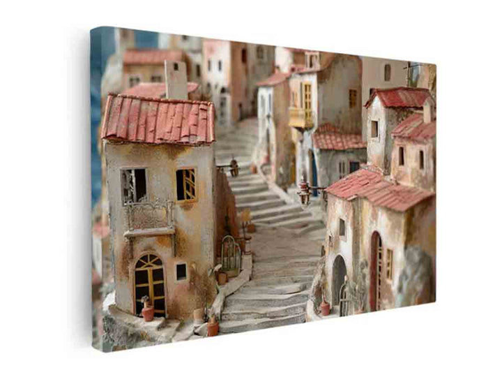 The Greek Village Art canvas Print