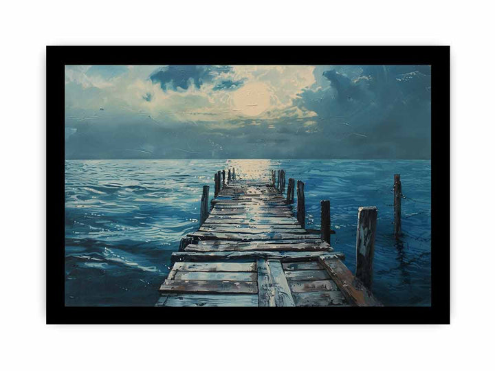 Broken Pier Art framed Print