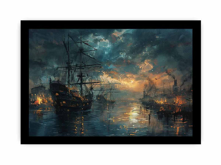 Port Art Print framed Print