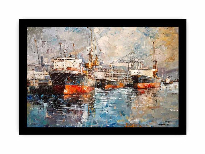 Port Painting framed Print