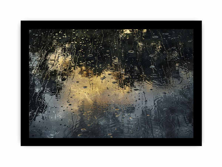 Rain Painting Art framed Print