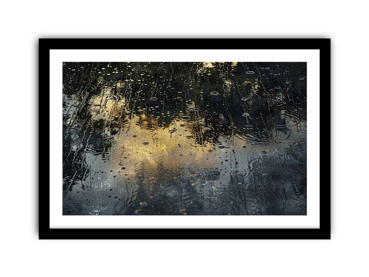 Rain Painting Art framed Print