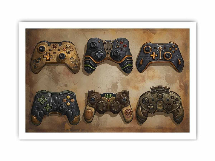 Video Game Controller  Art framed Print