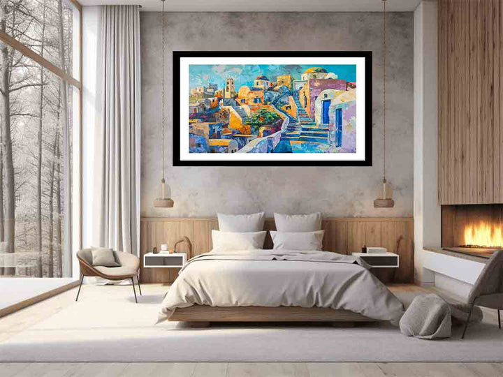 Santorini Painting Art Print