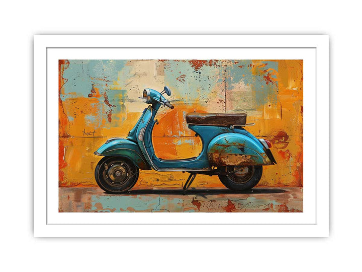 Vespa  Scooter Art framed Print