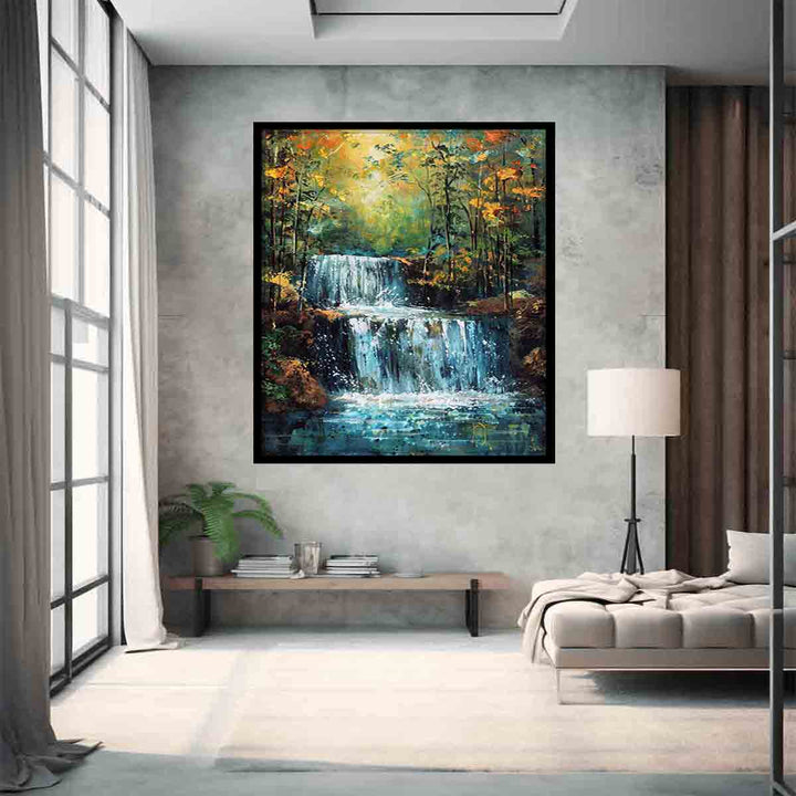 Waterfall  Art Painting Art Print