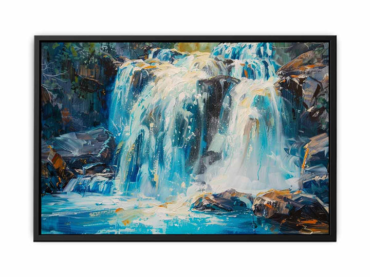 Waterfall  Art Painting canvas Print