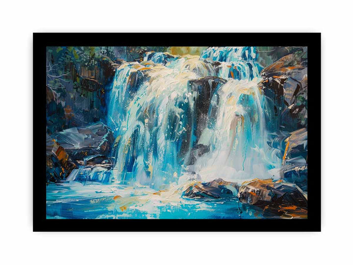 Waterfall  Art Painting framed Print