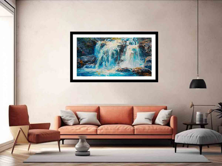 Waterfall  Art Painting Art Print