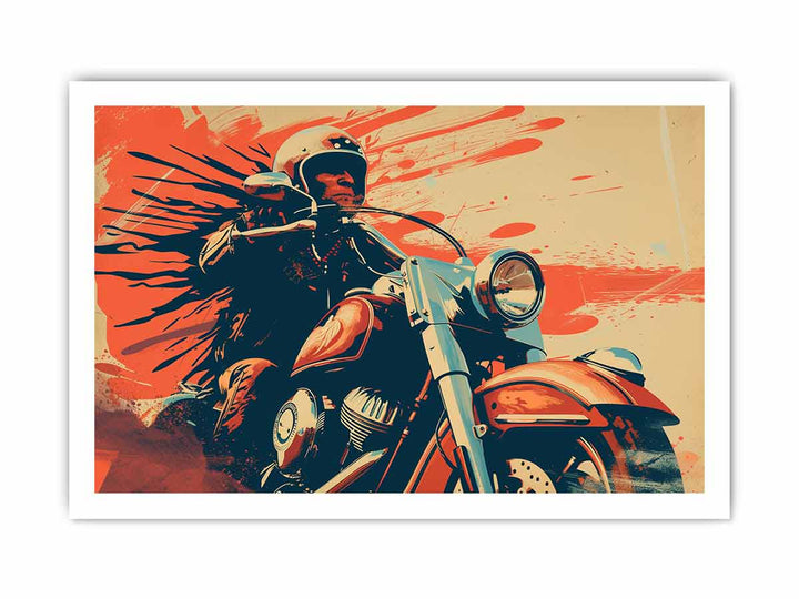 Vintage Motorcycle Art framed Print