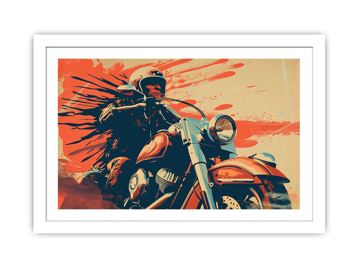 Vintage Motorcycle Art framed Print