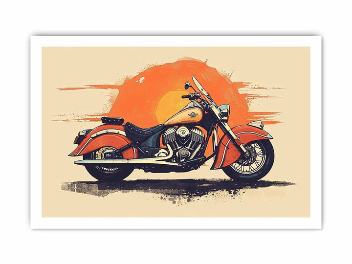 Indian Motorcycle Art framed Print