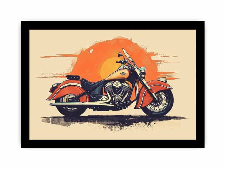 Indian Motorcycle Art framed Print