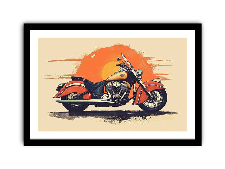 Indian Motorcycle Art framed Print