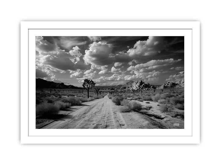 Tree Road Art framed Print