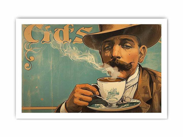 vintage coffee Art 2 framed Print