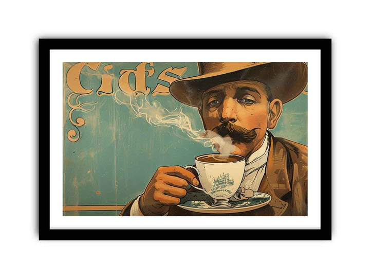 vintage coffee Art 2 framed Print