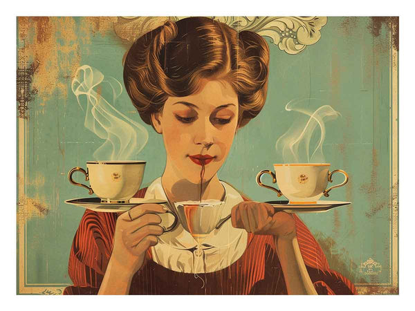 vintage coffee Art 3 Print