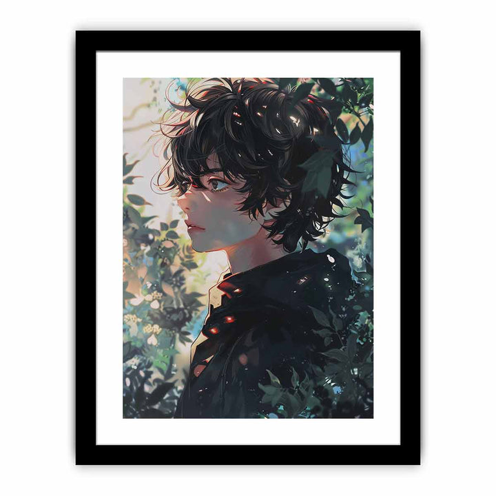 Anime Boy Art framed Print