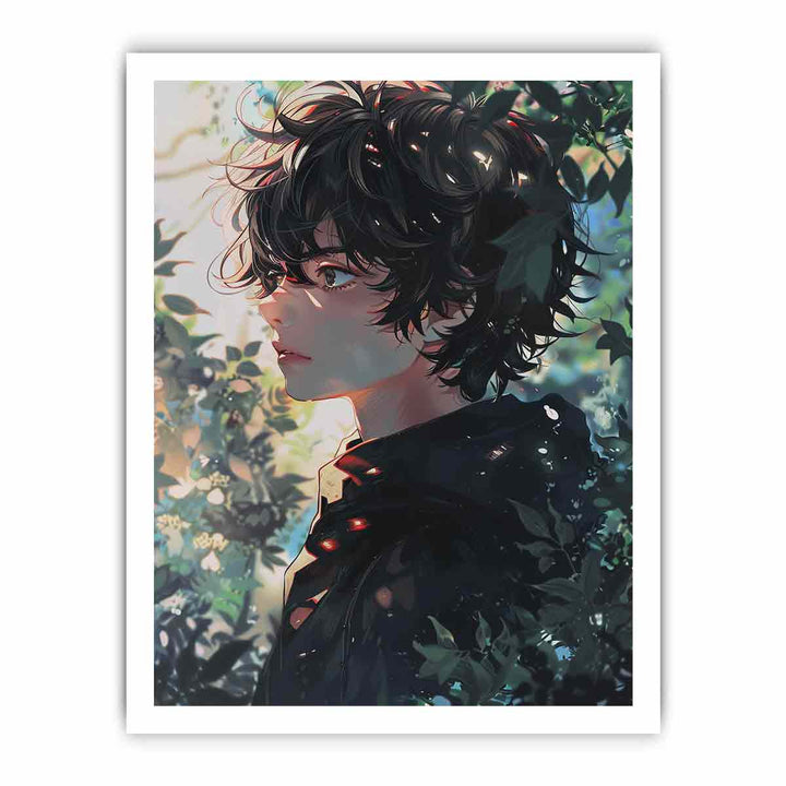 Anime Boy Art framed Print