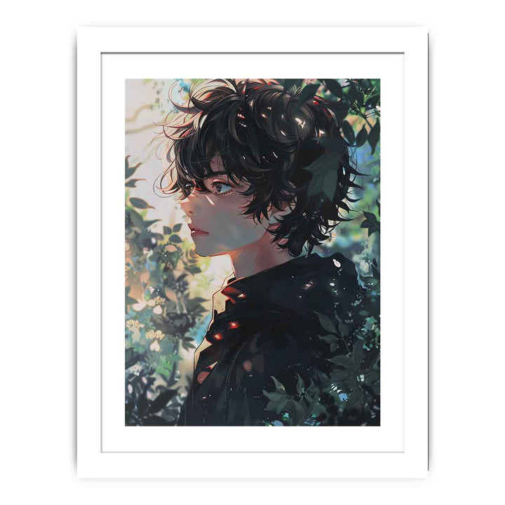 Anime Boy Art framed Print