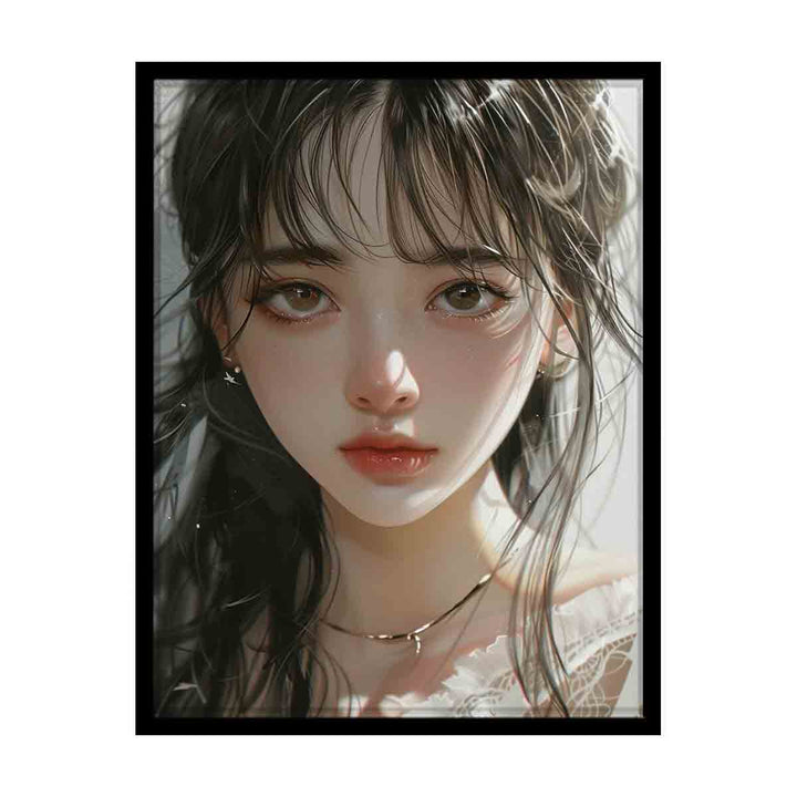 Anime Girl Art canvas Print